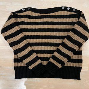 MaxMara stripe wool & cashmere sweater M